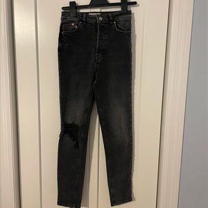 Free People We The Free Great Heights Distressed High Waisted Button Fly Jeans